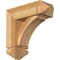 Ekena Millwork Thorton Arts and Crafts Rough Sawn Bracket w/ Offset Brace, Western Red Cedar, 6"W x 16"D x 16"H BKT0604X16X16THR03RWR - alternate 1